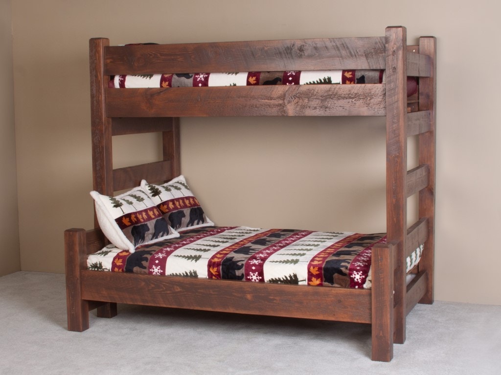 Viking Log Furniture Bedroom Twin Full Bunk Bed VK BWBB TW FULL iFurnish Frisco Kremmling and